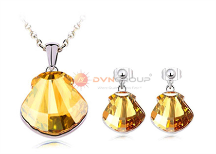 Rhodium Plated | Gemstone Pendant Sets
